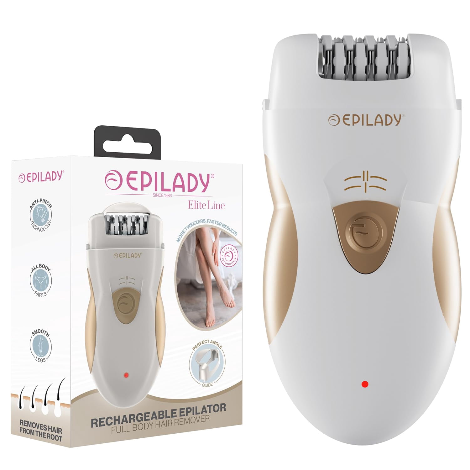 Epilady Legend 5 Cordless Epilator for Women, 56-Tweezer Dual