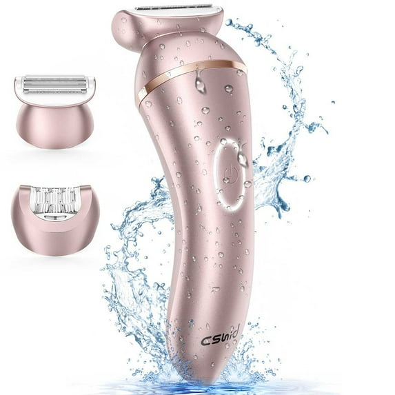 Epilator for Women, 2 in 1 Womens Electric Shaver IPX6 Waterproof Wet & Dry Lady Electric Razor, Female Painless Cordless Hair Removal USB Recharge for Legs Underarms Face Armpit Bikini Trimmer