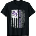 thumbnail image 1 of Epilepsy Awareness Flag Purple Ribbon Epilepsy Warrior T-Shirt, 1 of 4