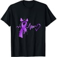 thumbnail image 1 of Epilepsy Awareness Heartbeat T-ShirtMen and women, Black T-shirt, size: Extra large, 1 of 4