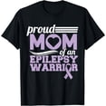 thumbnail image 1 of Epilepsy Awareness Proud Mom Of An Epilepsy Warrior Ribbon T-Shirt, 1 of 4