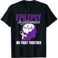 thumbnail image 1 of Epilepsy Awareness Purple Ribbon - Epilepsy Awareness T-Shirt, 1 of 4