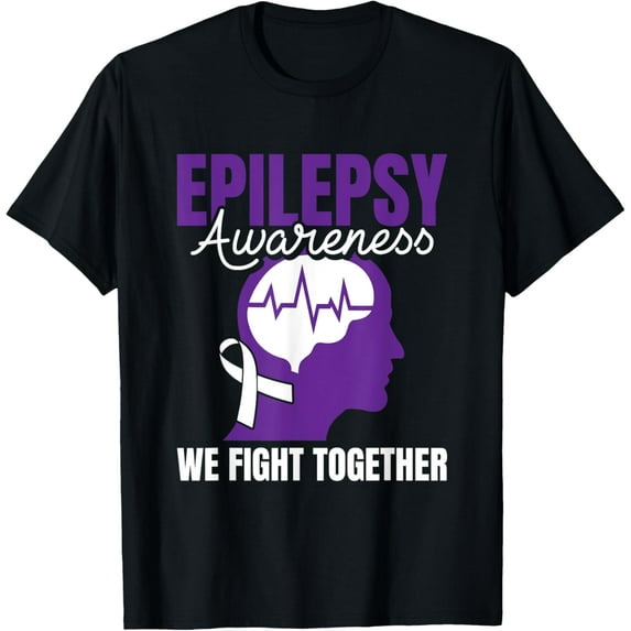 Epilepsy Awareness Purple Ribbon - Epilepsy Awareness T-Shirt