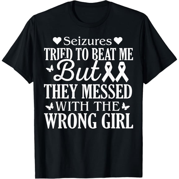 Epilepsy Awareness Seizures Tried To Beat Cute Epilepsy T-Shirt