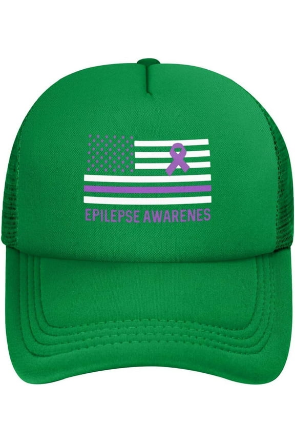 Epilepsy Awareness Travel Mesh Baseball Hat Truck Hat Sandwich Hat Outdoors Running Hat