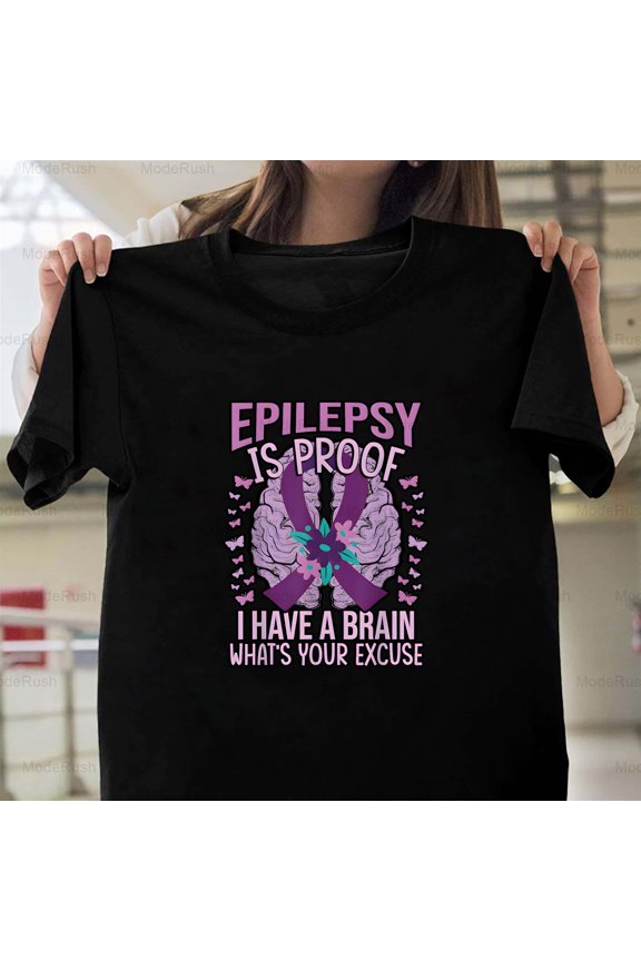 Epilepsy Brain Surgery Proof Funny Awareness Support Unisex T-Shirt Y2003, Up to Size 5XL