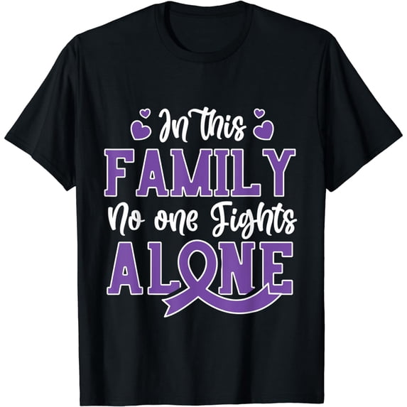 Epilepsy Fight Purple Awareness Ribbon Epilepsy Support T-Shirt
