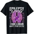 thumbnail image 1 of Epilepsy Is Proof | Epliepsy Awareness Month Purple Ribbon T-Shirt, 1 of 4