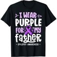 thumbnail image 1 of Epilepsy Ribbon Shirt I Wear Purple For My Father Awareness T-Shirt, 1 of 4