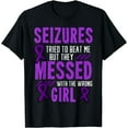 thumbnail image 1 of Epilepsy Seizure Neurological Disorder Purple Ribbon Stigma T-Shirt, 1 of 3
