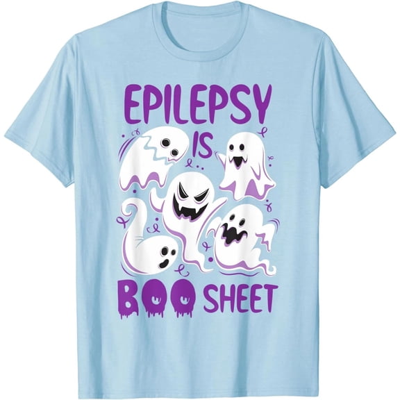 Epilepsy is Boo Sheet Purple Boos Funny Halloween Unisex T-Shirt