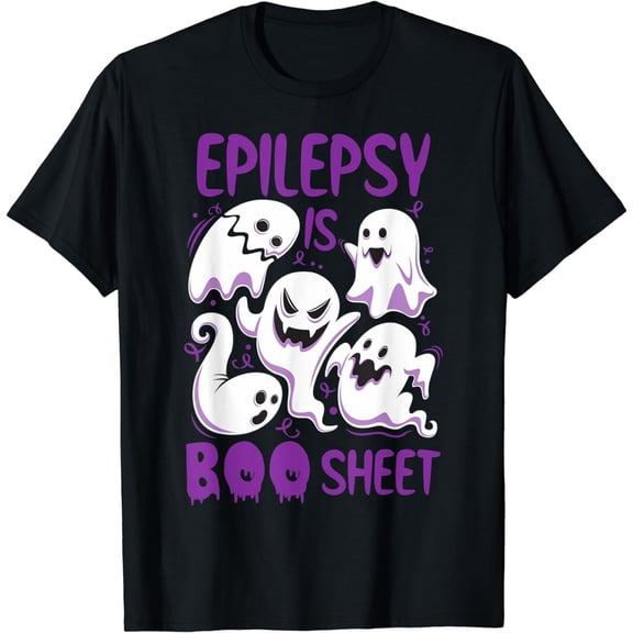 Epilepsy is Boo Sheet Purple Boos Funny Halloween Unisex T-Shirt