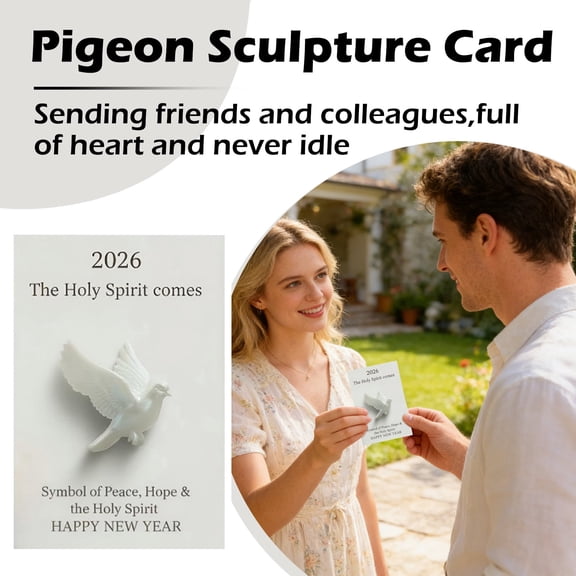Epiphany 1in Holy Spirit Dove Figurine with Card for Christian Home Decorations Religious Tabletop Display