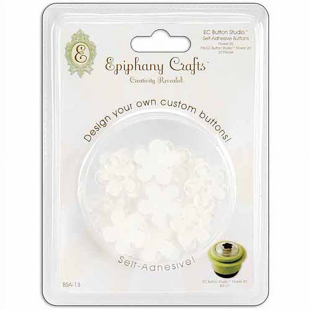 Epiphany Crafts Button Studio SelfAdhesive Buttons, 20pk