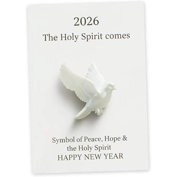 Epiphany Dove Sculpture - Symbol of The Holy Spirit & Peace, Handcrafted Dove Figurines Miniature Statue Decor with Gratitude Card, New Year Christian Gift for Family, Friends & Loved Ones