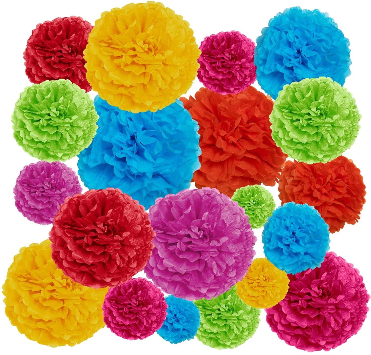 THAWAY Birthday Decorations Party Supplies Colorful Birthday Decorations Happy Birthday Banner Pom Poms Flowers Garland Hanging