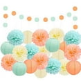thumbnail image 1 of EpiqueOne Elegant Party Decoration Kit, Mint, Peach, Ivory, 22 Piece, 1 of 4