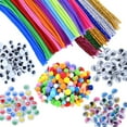 thumbnail image 1 of EpiqueOne750 Piece Kids Art & Craft Supplies Assortment Set for School Projects, DIY Activities & Parties, Includes Pipe Cleaners/Chenile, Pom Poms, Googly Eyes, Wiggly Eyes with Lashes (Pack of 750), 1 of 9