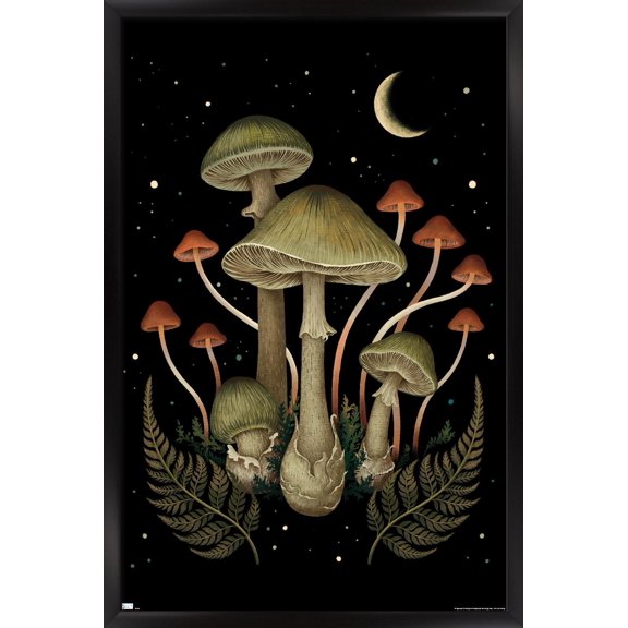 Episodic Drawing - Death Cap Wall Poster, 14.725" x 22.375" Framed