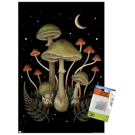 Episodic Drawing - Death Cap Wall Poster with Push Pins, 14.725" x 22.375"
