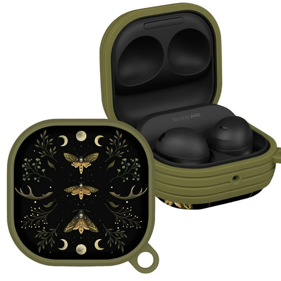 Episodic Drawing Enchanted Collection HDX Case Cover for Samsung Galaxy Buds Pro & Buds Live (Death Moths) by Affinity Bands