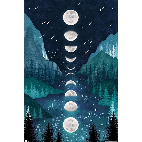 Episodic Drawing - River And Sky Wall Poster, 14.725" x 22.375"