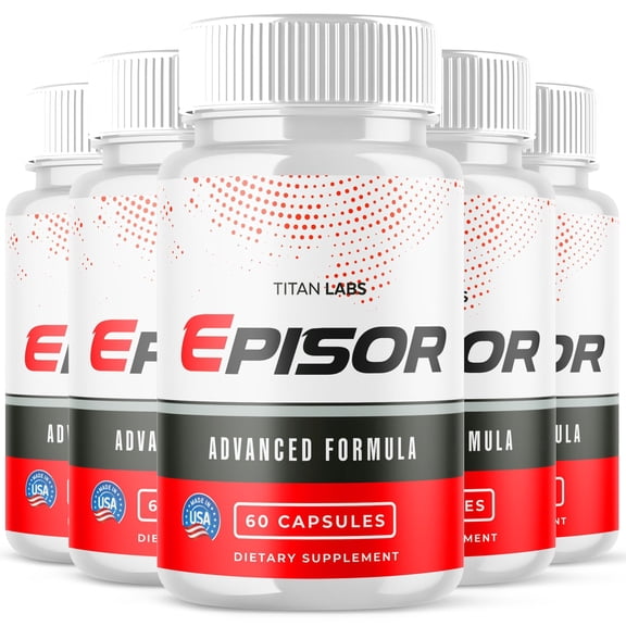 Episor Advanced Formula Natural Supplement Pills for Max Strength 300 Capsules