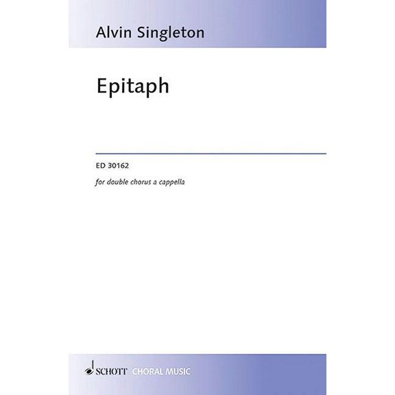 Epitaph : Double Satb A Cappella (Paperback)