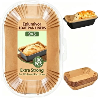 Eplumivor 100 PCS Loaf Pan Liners, 9x5 Inch Loaf Pan Liners Baking Bread, Non-Stick Pre-Formed Parchment Paper for Bread Pan, Ideal Disposable Loaf Breads Liners