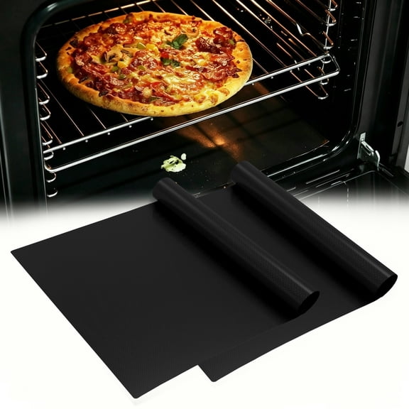 Eplumivor 17x25 Inch XL Thickened Oven Liners for Bottom of Oven, Reusable Heavy Duty Non Stick Oven Mats Copper