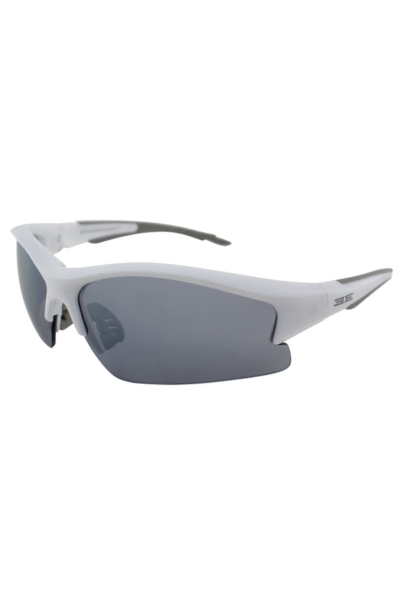 Epoch 1 Sport Golf Sunglasses White Gray Frame Polycarbonate Frame with Smoke Lens