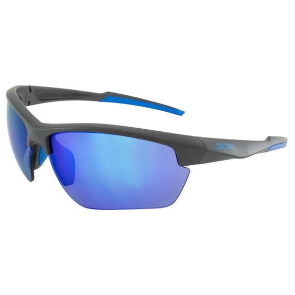 Epoch 7 Sunglasses Gray Blue Frame with Blue Mirror Lens