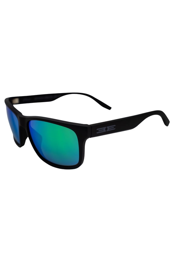 Epoch Delta Golf Sport Riding Sunglasses Black Frame Green Mirror Lenses