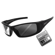 Epoch Eyewear Liberator Auto-Darkening Photochromic Motorcycle Sunglasses Black Frames Clear to Smoke Lens