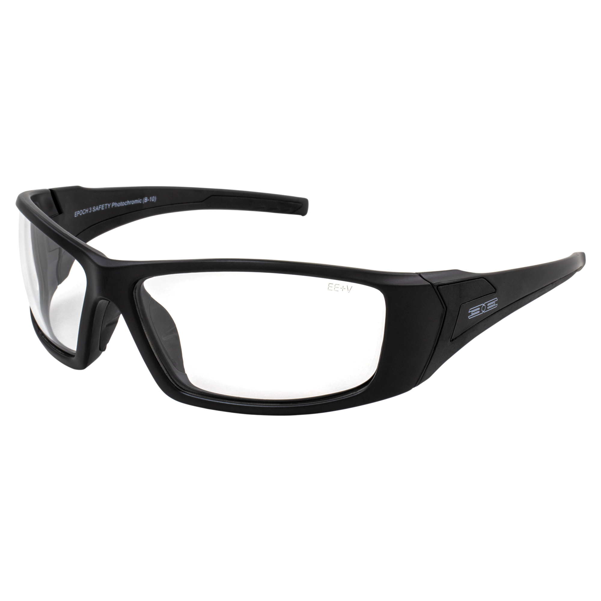 Epoch Eyewear EPOCH 3 Photochromic Motorcycle Sunglasses Black Frames Clear to Smoke lens - image 1 of 6