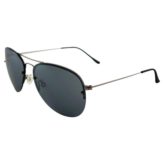 Epoch Eyewear Emerson Aviator Glasses for Men & Women Top Gun Sunglasses Gunmetal Frame with Smoke lens