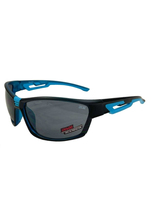 Eyewear Epoch 9 Sport Sunglasses  Blue Polycarbonate Frame & Smoke Lenses
