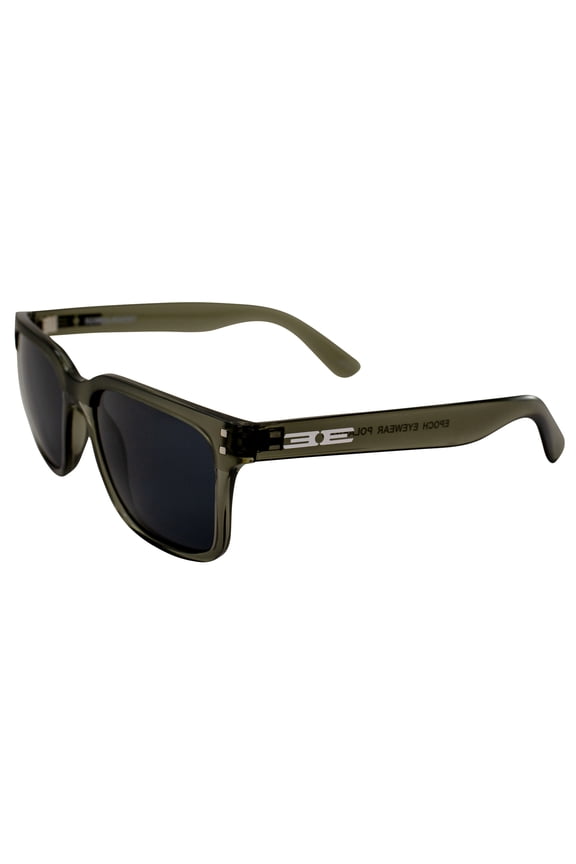 Romeo Rocky Polarized Sunglasses For Men or Women Crystal Green Frame w/Polarized Smoke Lens