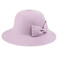 thumbnail image 1 of Epoch Hats Company Angela & William Poly Braid Bucket Sun Hat with Ribbon – Lavender, 1 of 3