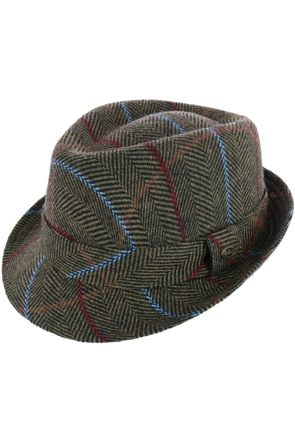 Company Classic Plaid Wool Fedora Hat (Men)