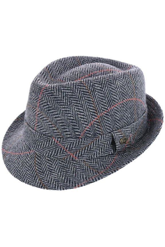 Company Classic Plaid Wool Fedora Hat (Men)