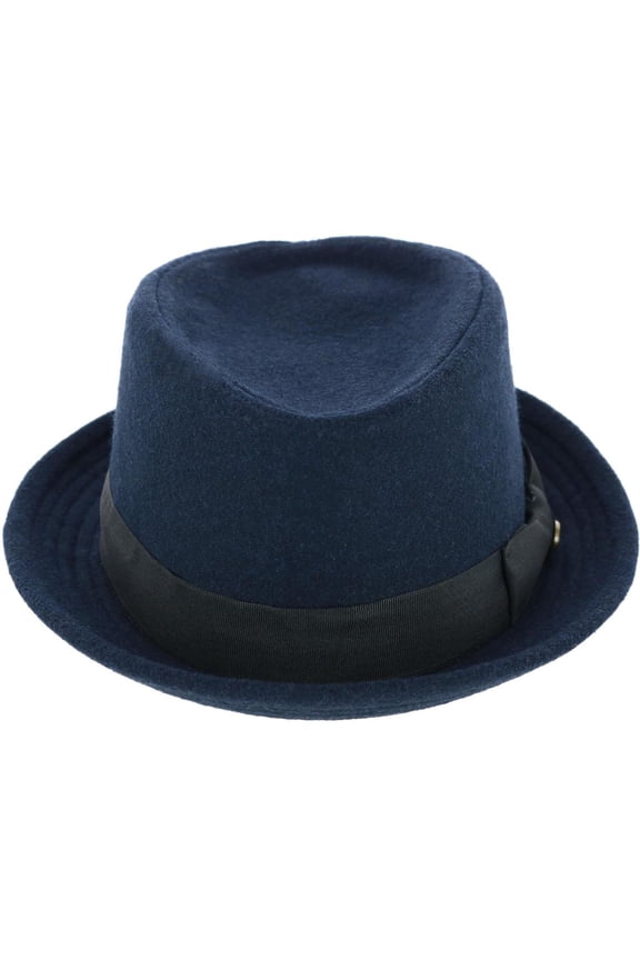 Company Diamond Shape Wool Fedora with Grosgrain Hatband (Men)