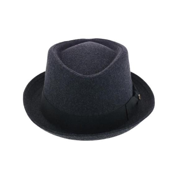 Epoch Hats Company Diamond Shape Wool Fedora with Grosgrain Hatband (Men)