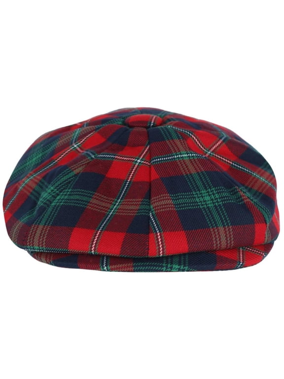 Company Tartan Plaid Wool Newsboy Cap (Men)