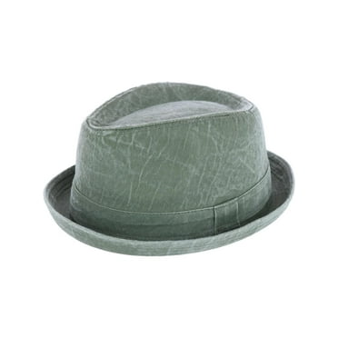 Epoch Hats Company  Washed Denim Cotton Fedora Hat (Men)