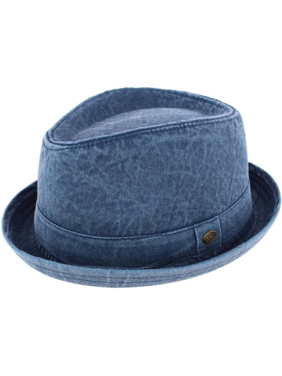 Company Washed Denim Cotton Fedora Hat (Men)