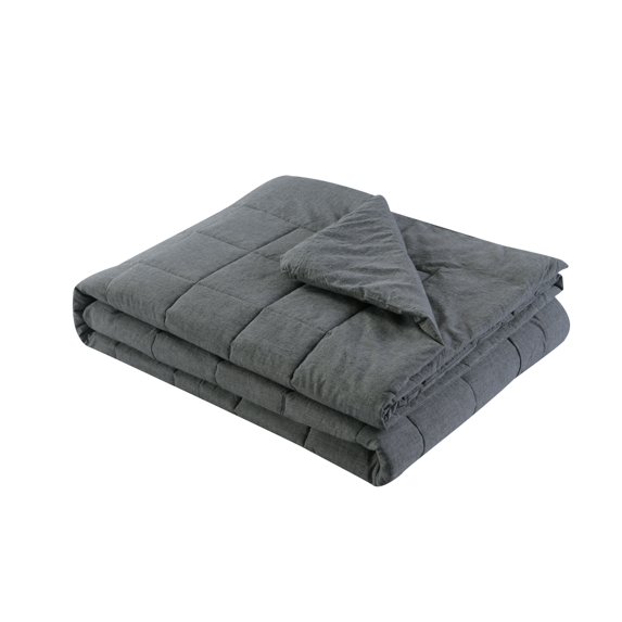 Epoch Hometex, Inc. Messy Bed Solid Color Soft Washed Cotton Bed Blanket Grey Full/Queen