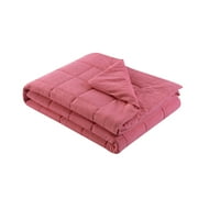 Epoch Hometex, Inc. Messy Bed Solid Color Soft Washed Cotton Bed Blanket Red Full/Queen