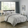 thumbnail image 1 of Epoch Hometex, inc. Lotus Home Pintuck Mini 3-piece Comforter Set Silver King 3 Piece, 1 of 5