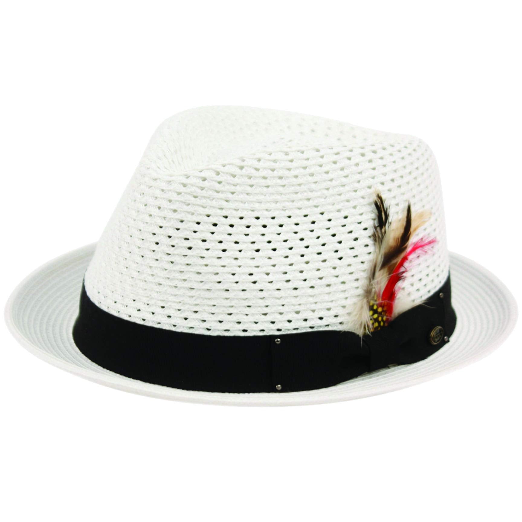 Epoch hats Mens Summer Crushable & Packable Straw Fedora Hat